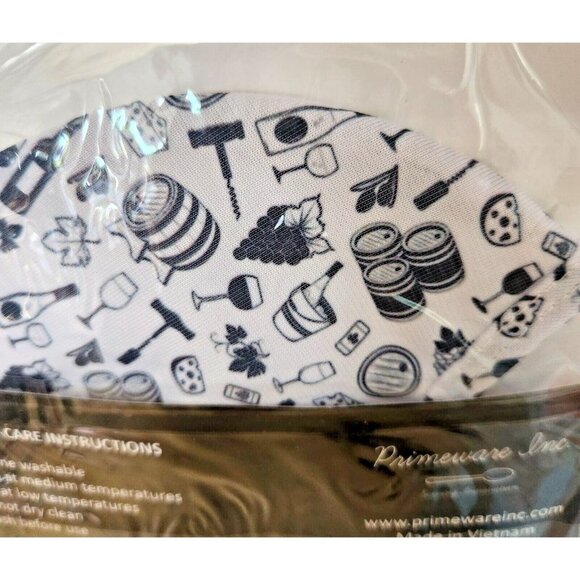 Primeware Mask Wine Barrel Design Adult 2 pack 2 layers 100 % Polyester Washable - Picture 4 of 5